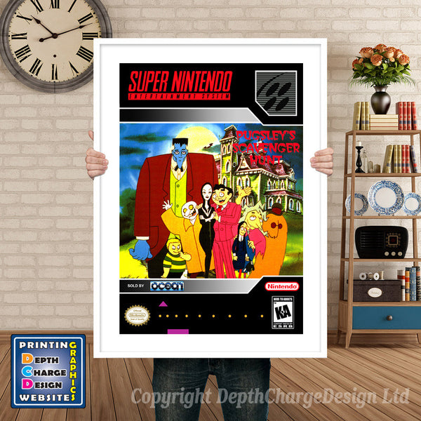 Addam's Family Pugsley's Scavenger Hunt Super Nintendo Game Inspired Theme