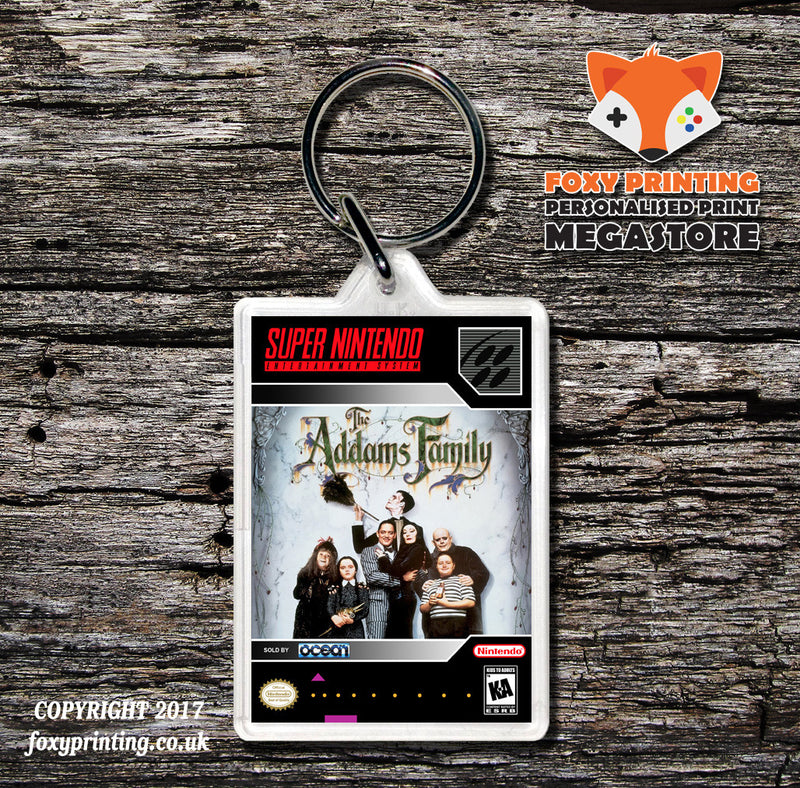 Addam's Family (1) Game Inspired Retro Gaming Keyring