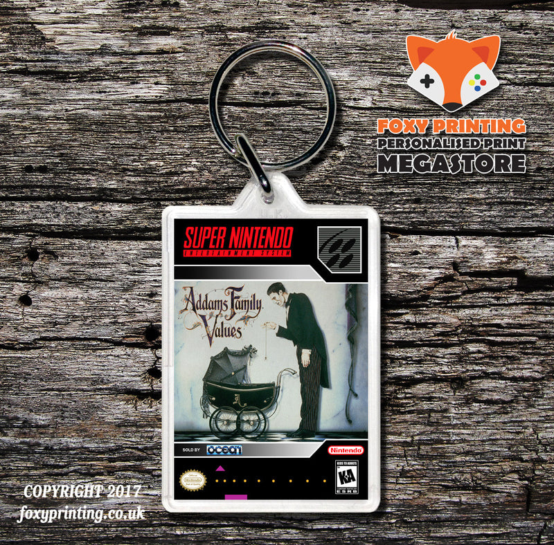 Addams Family Values (1) Game Inspired Retro Gaming Keyring