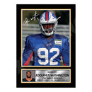 Adolphus Washington 1 Limited Edition Football Signed Print - American Footballer