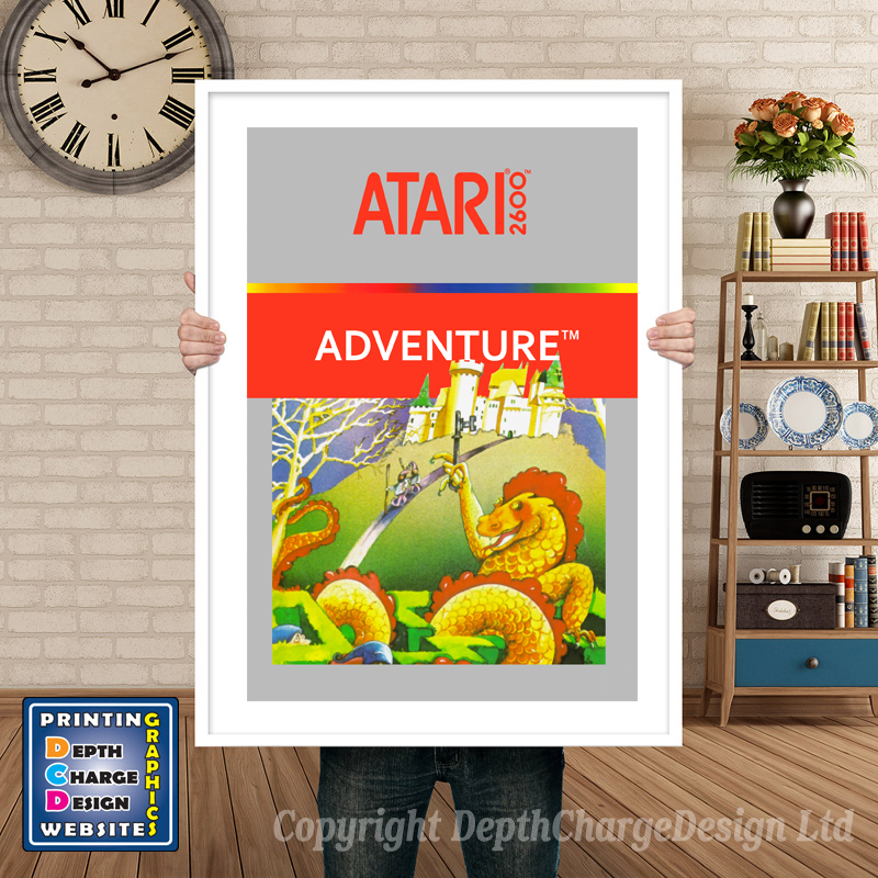 Adventure - Atari 2600 Inspired Retro Gaming Poster A4 A3 A2 Or A1