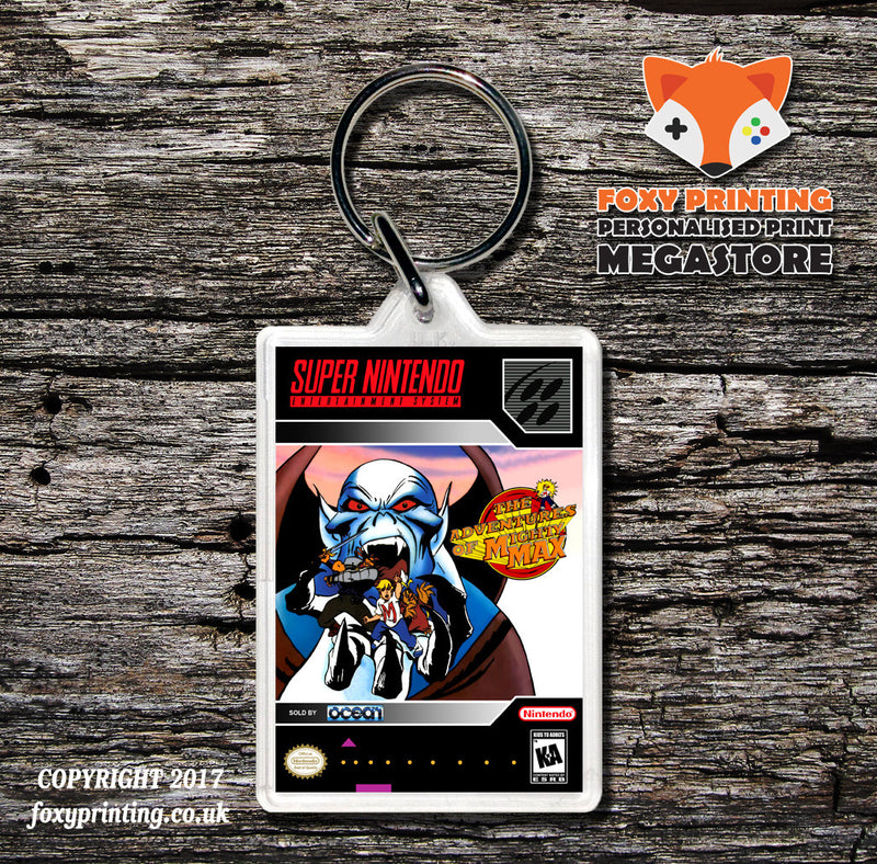 Advnetures Of Mighty Max Game Inspired Retro Gaming Keyring