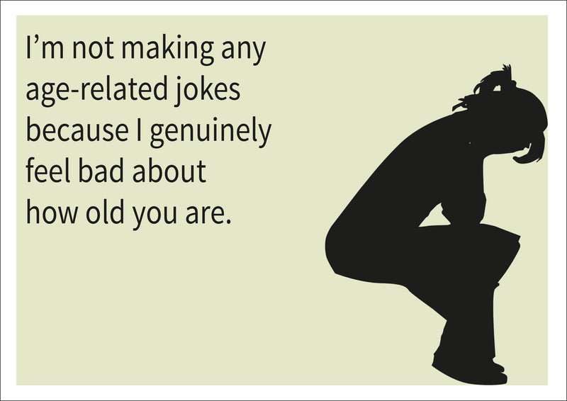 Age Related Jokes INSPIRED Adult Personalised Birthday Card Birthday Card