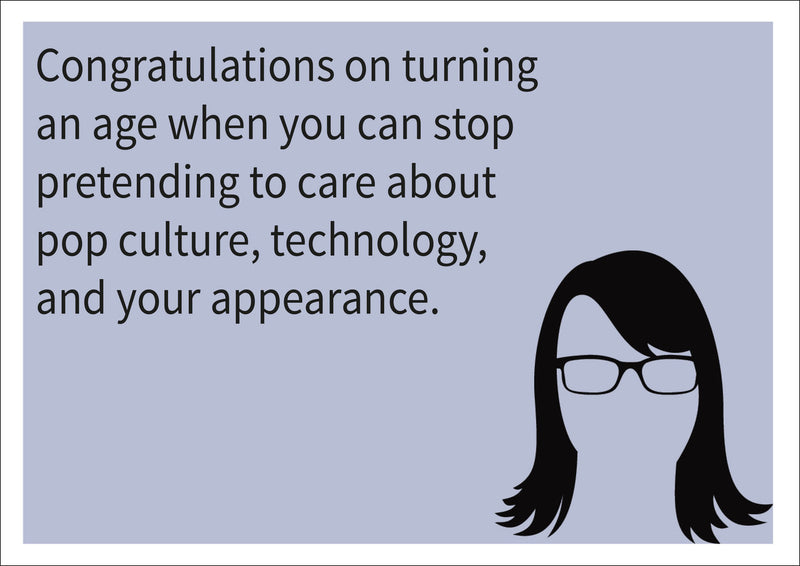 Age Without Care INSPIRED Adult Personalised Birthday Card Birthday Card
