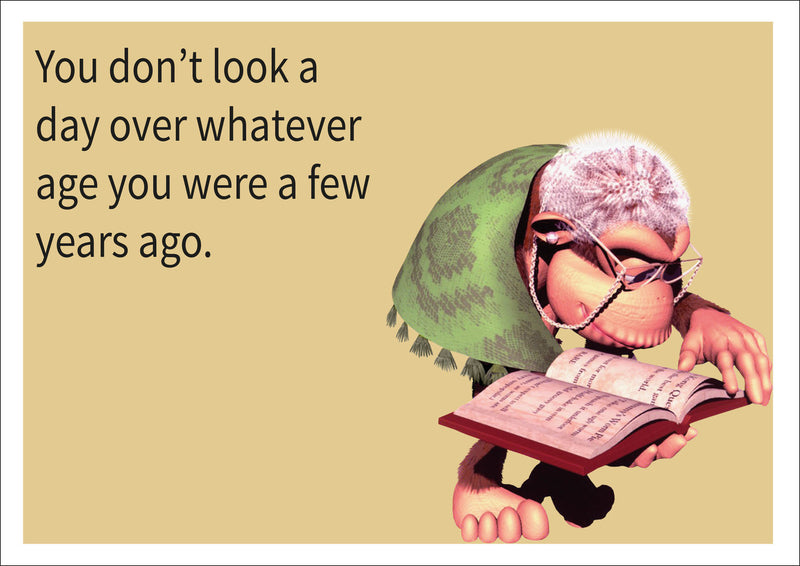 Age You Were A Few Years Ago INSPIRED Adult Personalised Birthday Card Birthday Card