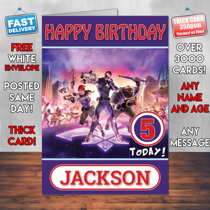 Personalised Agents Of Mayhem Inspired Style Game Kids Inspired Birthday Card (SA)