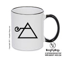 Air Black Handle Alchemy Mug GOTHIC GOTH HORROR STARS HORROSCOPE BLACK MAGIC MUG