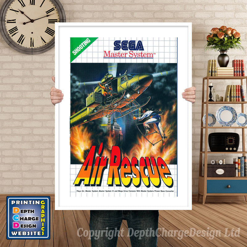 Air Rescue Inspired Retro Gaming Poster A4 A3 A2 Or A1