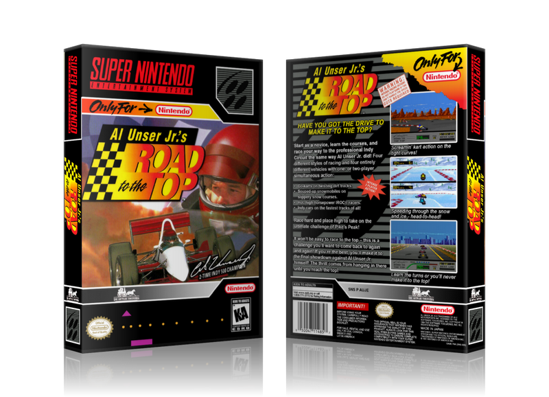 Al Unser Jr Road To The Top Replacement Nintendo SNES Game Case Or Cover