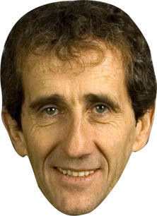 Alain Prost Face Mask – Fancy Dress Cardboard Costume Mask