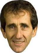 Alain Prost FORMULA 1 Celebrity Face Mask Fancy Dress Cardboard Costume Mask