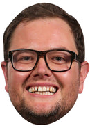 ALAN CARR JB - Funny Comedian Fancy Dress Cardboard Celebrity Party Face Mask