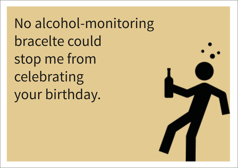 Alcohol Monitoring INSPIRED Adult Personalised Birthday Card Birthday Card