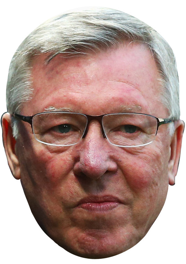 ALEX FERGUSON JB - Footballer Fancy Dress Cardboard Celebrity Party Face Mask