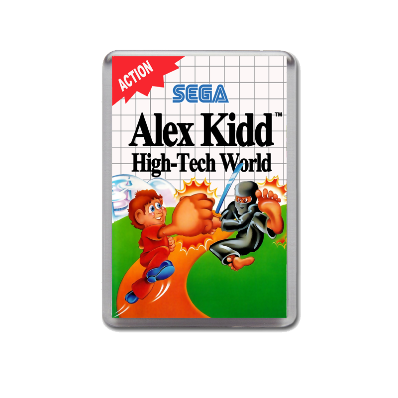 Alex Kidd High Tech World Sega Master System Game Inspired Fridge Magnet