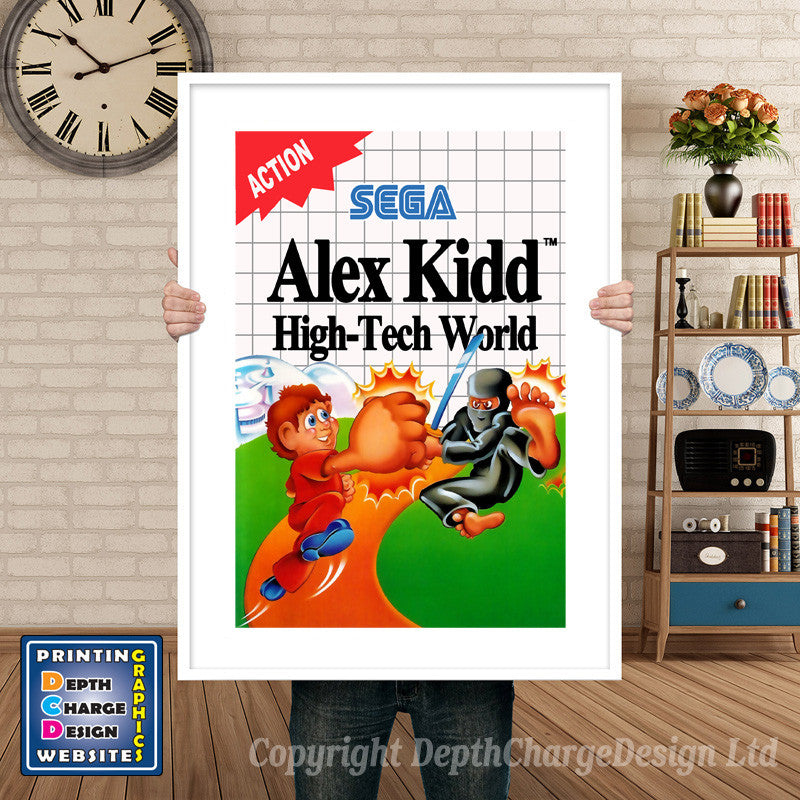Alex Kidd High Tech World Inspired Retro Gaming Poster A4 A3 A2 Or A1