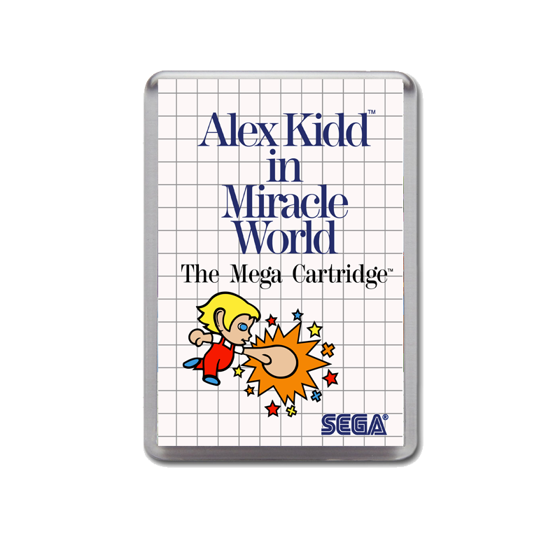 Alex Kidd Miracle World Sega Master System Game Inspired Fridge Magnet
