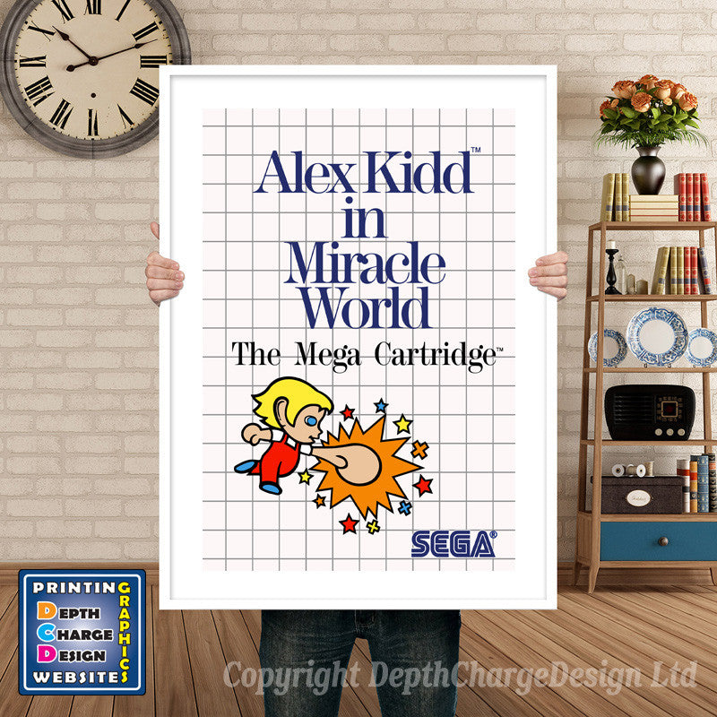 Alex Kidd Miracle World Inspired Retro Gaming Poster A4 A3 A2 Or A1