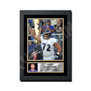 Alex Lewis 1 Limited Edition Football Signed Print - American Footballer