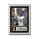 Alex Lewis 1 Limited Edition Football Signed Print - American Footballer