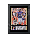 Alex Lewis 2 Limited Edition Football Signed Print - American Footballer