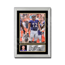 Alex Lewis 2 Limited Edition Football Signed Print - American Footballer