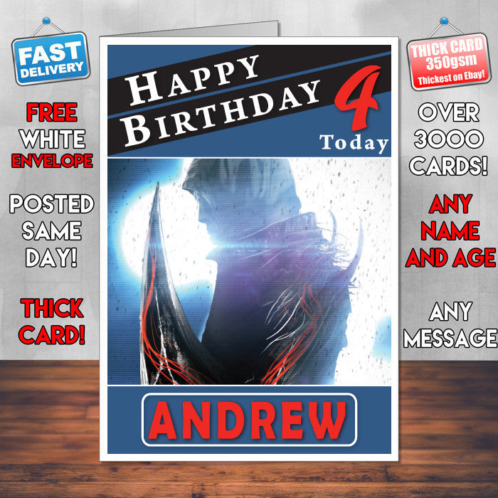 Personalised Alex Mercer Inspired Style Game Kids Inspired Birthday Card (SA)