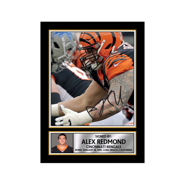 Alex Redmond American Football Printed Signature Print – Reproduction Print