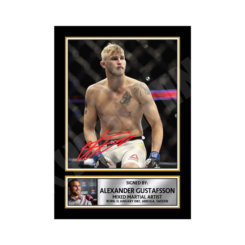 Alexander Gustafsson Limited Edition MMA Wrestler Signed Print - MMA Wrestling