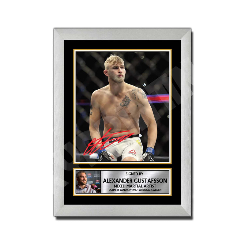 Alexander Gustafsson Limited Edition MMA Wrestler Signed Print - MMA Wrestling