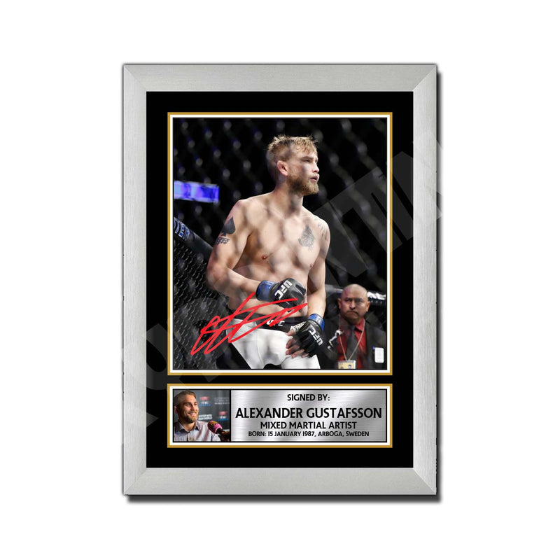 Alexander Gustafsson 2 Limited Edition MMA Wrestler Signed Print - MMA Wrestling