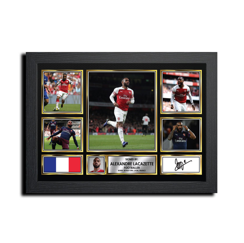 Alexandre Lacazette MC1555 Autographed Football Poster