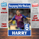 Alexis Sanchez Theme Inspired Kids Inspired Adult Personalised Sports Birthday Card (SA)