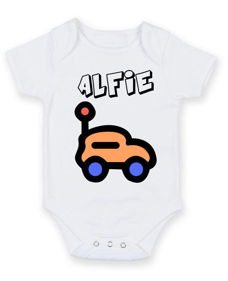 Alfie Personalised Baby Boy Girl Unisex Short Sleeve Bodysuit