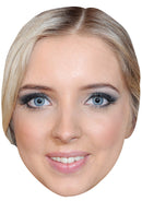 ALICE BARLOW JB - Hollyoaks Fancy Dress Cardboard Celebrity Party Face Mask