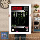 Alien 3 Super Nintendo GAME INSPIRED THEME Retro Gaming Poster A4 A3 A2 Or A1