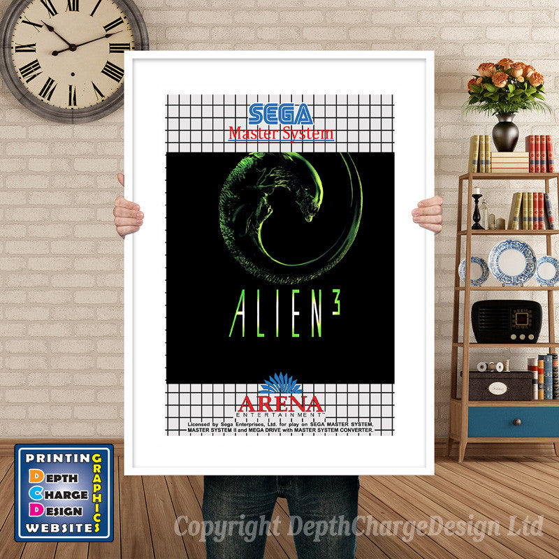 Alien 3 (2) Inspired Retro Gaming Poster A4 A3 A2 Or A1