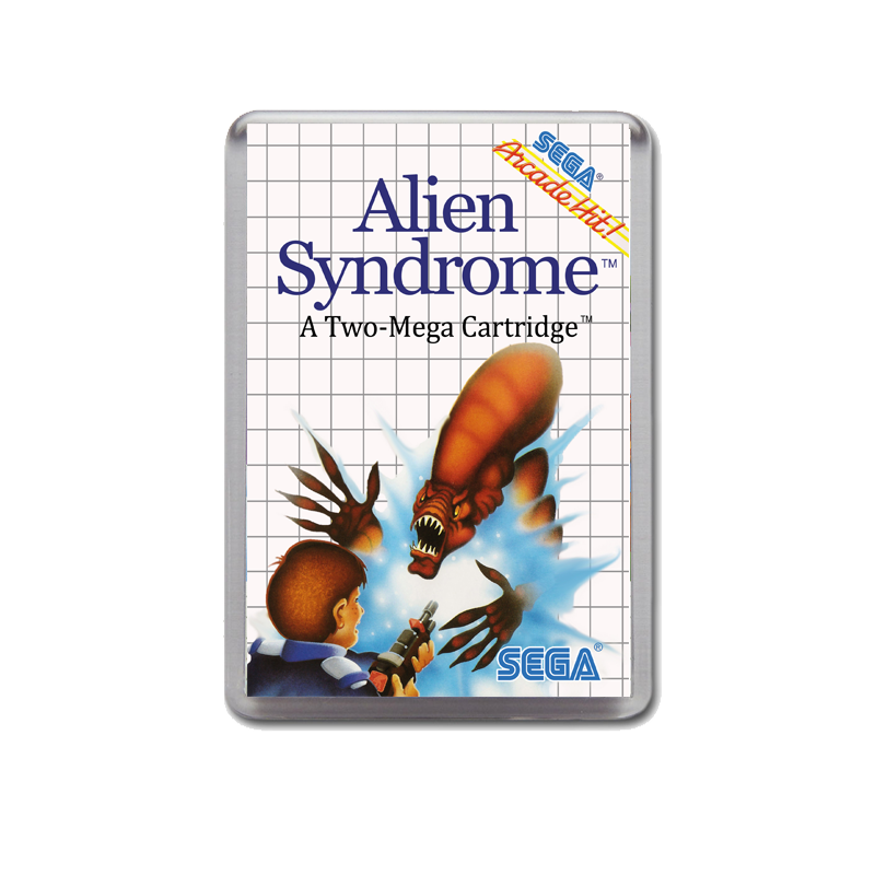 Alien Syndrome Sega Master System Game Inspired Fridge Magnet