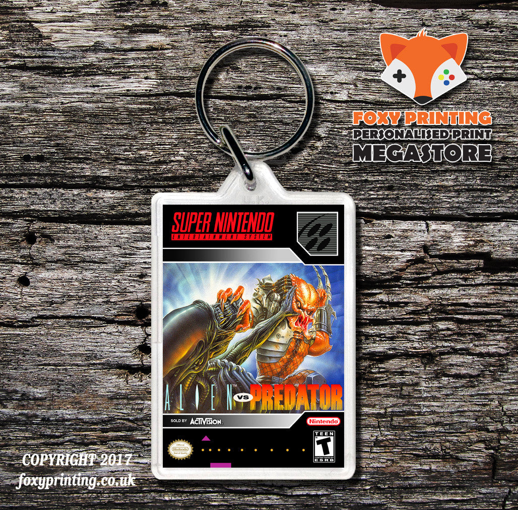 Alien Vs. Predator Game Inspired Retro Gaming Keyring