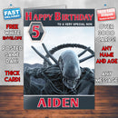 Alien Covenant Theme Style Personalised Kids Inspired Movie Birthday Card (SA)