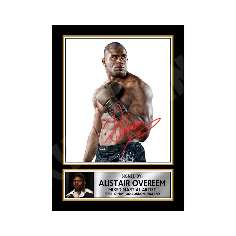 Alistair Overeem Limited Edition MMA Wrestler Signed Print - MMA Wrestling