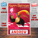 All Hail King Julien 2 Style Theme Personalised Kidshows Birthday Card (SA)