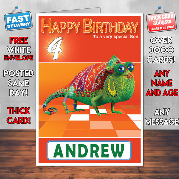 All Hail King Julien 3 Style Theme Personalised Kidshows Birthday Card (SA)