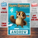 All Hail King Julien 5 Style Theme Personalised Kidshows Birthday Card (SA)