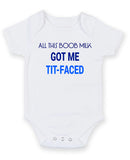 All This Boob Milk Personalised Baby Boy Girl Unisex Short Sleeve Bodysuit