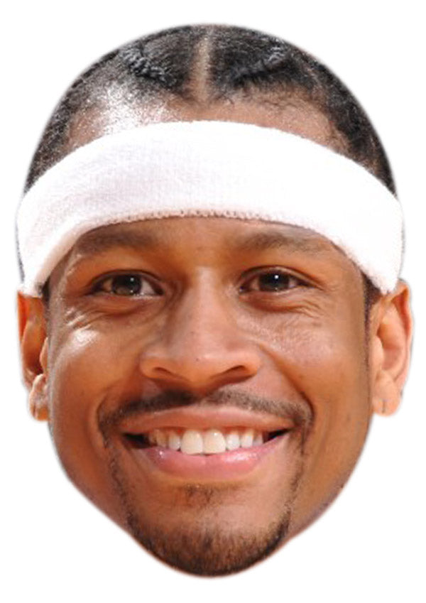 ALLEN IVERSON JB - Basketball Star Fancy Dress Cardboard Celebrity Party Face Mask
