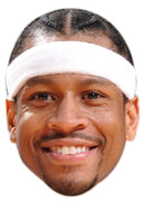 ALLEN IVERSON JB - Basketball Star Fancy Dress Cardboard Celebrity Party Face Mask