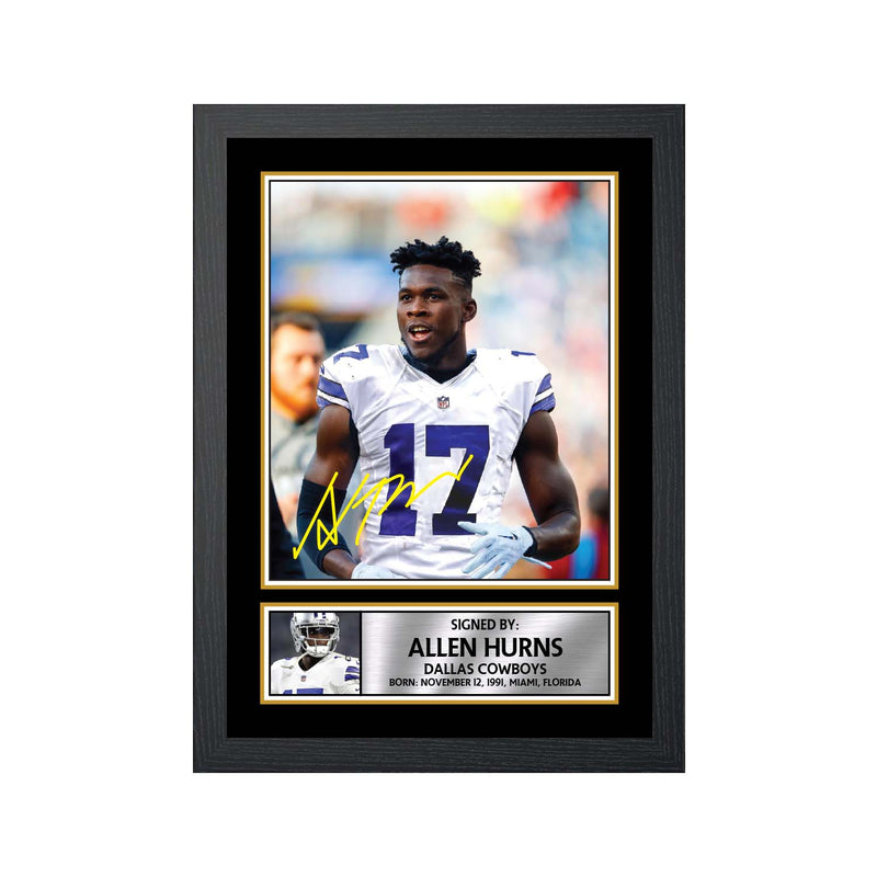 Allen Hurns Limited Edition Football Signed Print - American Footballer