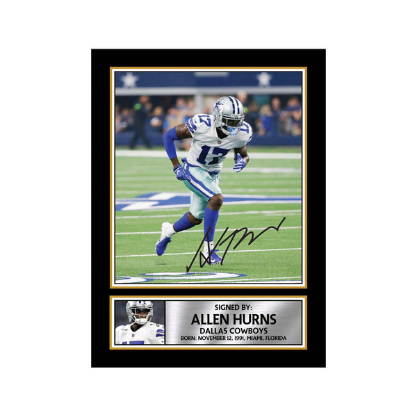 Allen Hurns 2 American Football Printed Signature Print – Reproduction Print