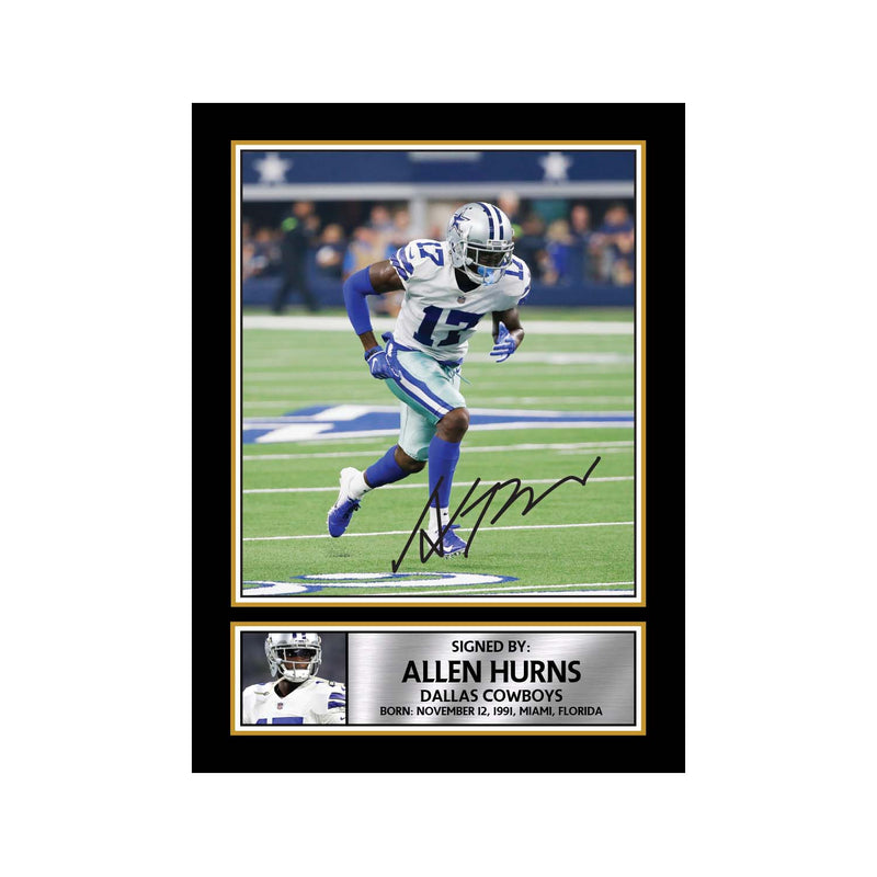 Allen Hurns 2 Limited Edition Football Signed Print - American Footballer